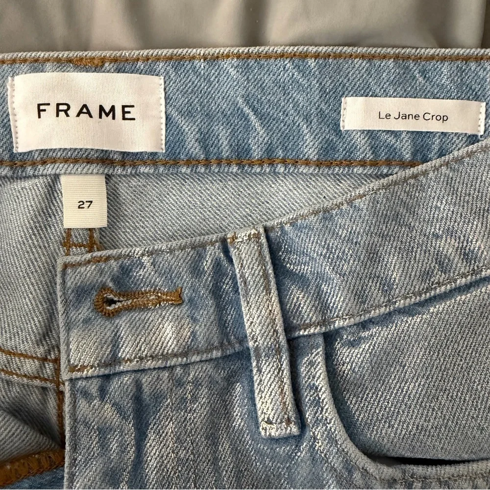 Frame Women’s Holographic Le Jane Crop Denim Jeans Size 27